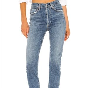 AGOLDE Riley High-Rise Straight Crop - Size 28